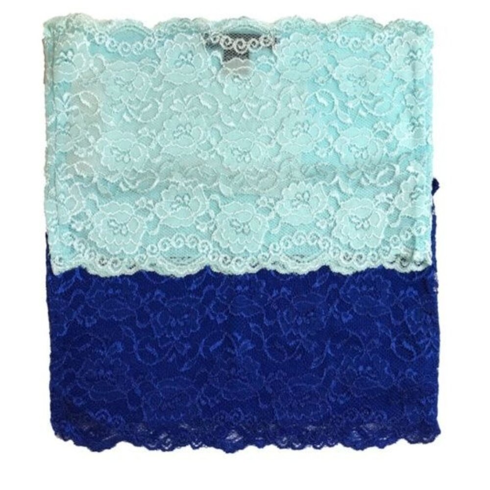Bozzolo Bundle of 2 Floral Lace Scalloped Trim Bandeaus - Picture 1 of 6